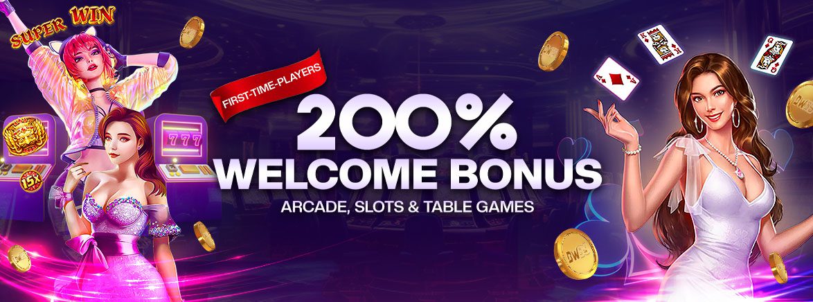 First-time Players 200% Welcome Bonus Arcade, Slots & Table Games First-time Players 200% Welcome Bonus Arcade, Slots & Table Games
